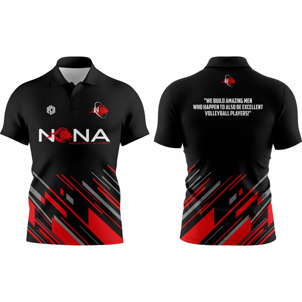 Nona Volleyball Men’s Polo(Black)