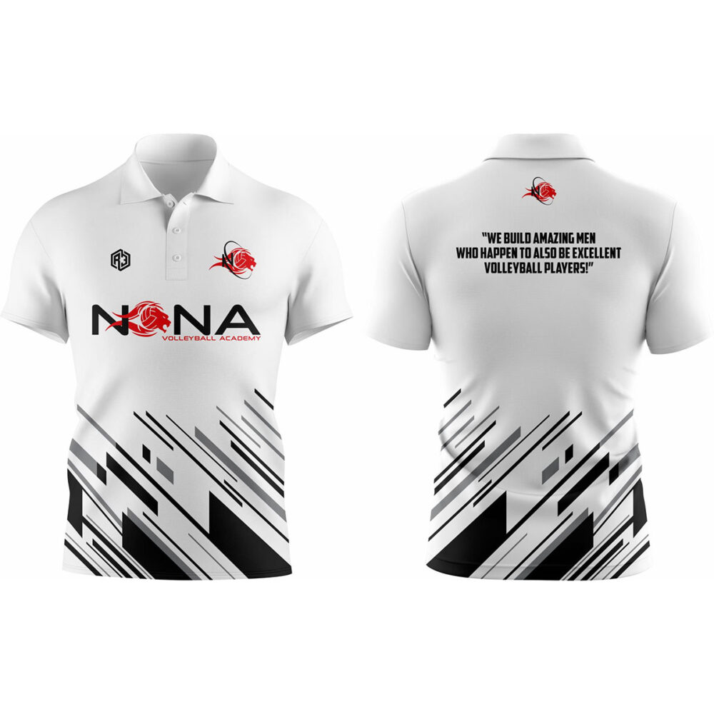 Nona Volleyball Men’s Polo(White)