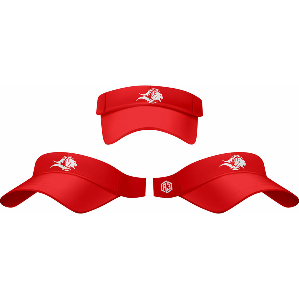 Non Volleyball Visor Cap (Red-2)