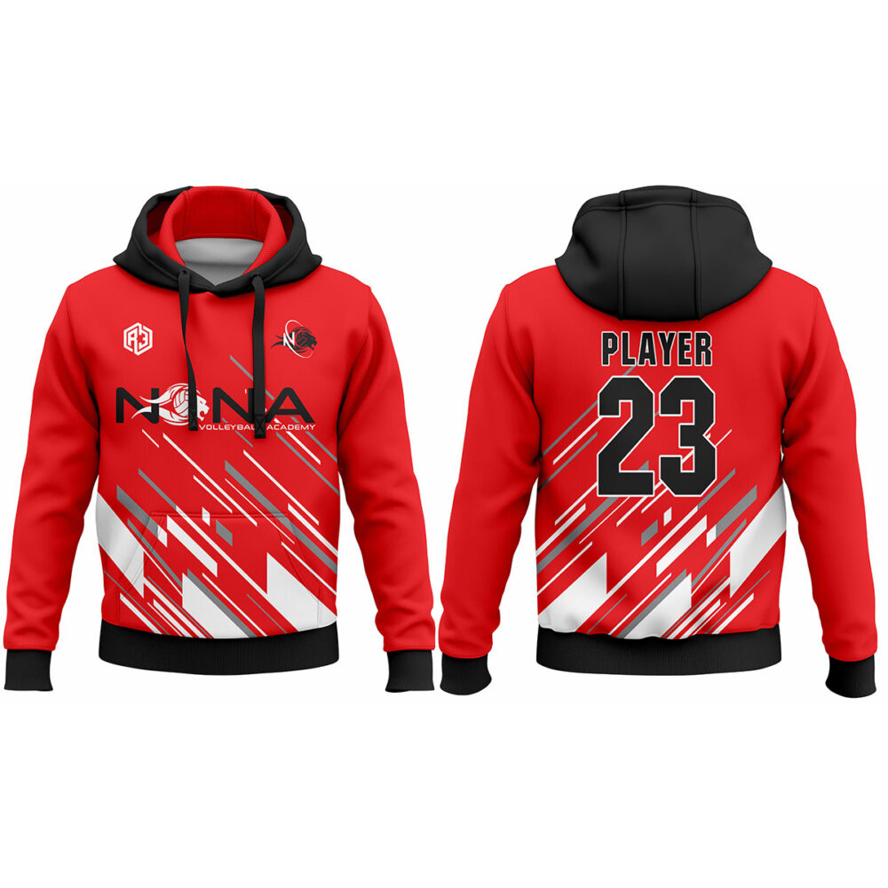 Nona Volleyball Hoodie (Red-3)