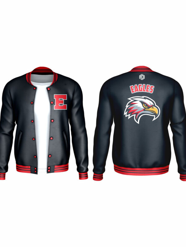 11.Edgewater Varsity Jackets ( Black Polyester 01)
