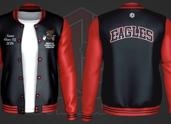 Varsity Jackets 2(All Polyester-Black-Red)