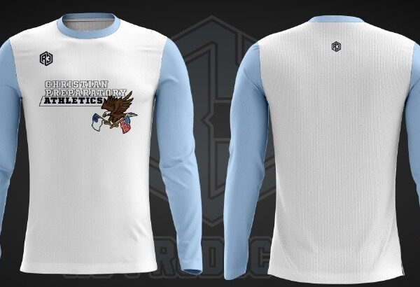 Long Sleeve Shirt 1(White-Blue)