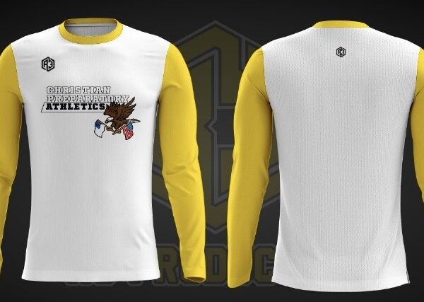 Long Sleeve Shirt 2(White-Yellow)