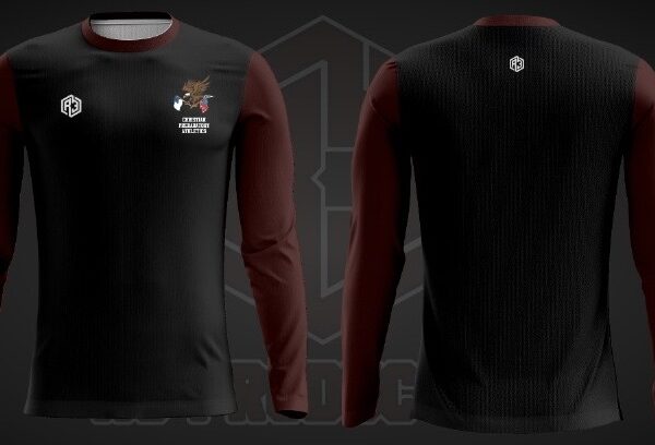 Long Sleeve Shirt 1(Black-Burgundy)