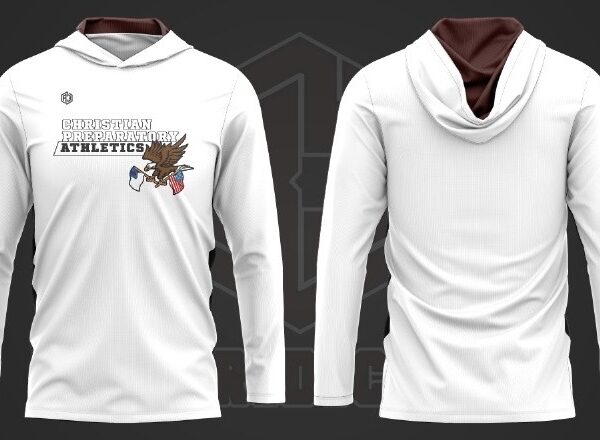 Hooded Shirt 2(White-Burgundy)