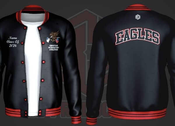 Letterman Varsity Jackets 1(Leather Sleeves-Black-Red)