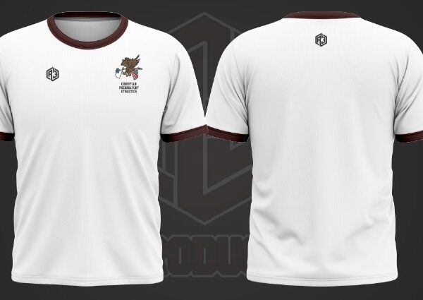 T-shirt 1(White-Burgundy)