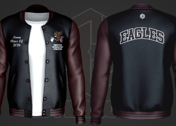 Letterman Varsity Jackets (Leather Sleeves-Burgundy-Black)