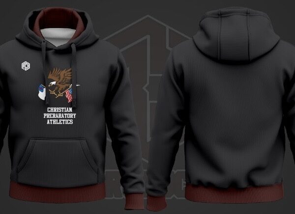 Hoodie 1(Black-Burgundy)