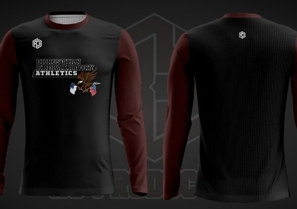 Long Sleeve Shirt 2(Black-Burgundy)