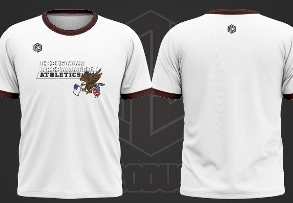 T-shirt 2(White-Burgundy)