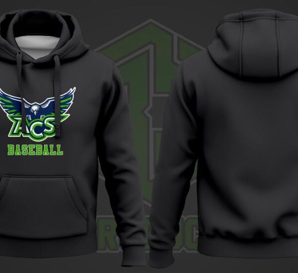 ACS Cotton Hoodie (Black-Baseball)