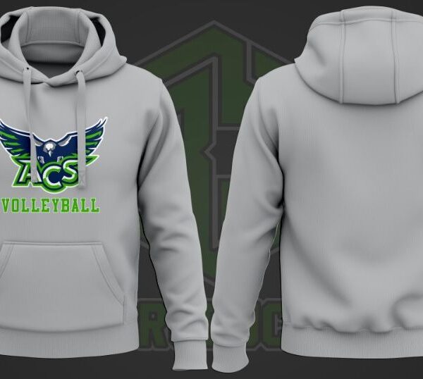 ACS Cotton Hoodie (White-Volleyball)