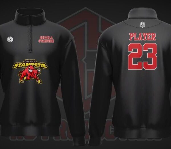 1/4 Zipper Black (Name & Number)