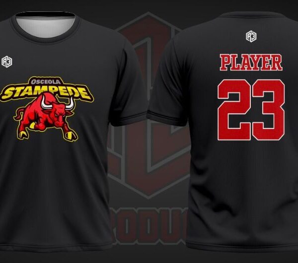 Osceola Stampede T-shirt Black (Name & Number)