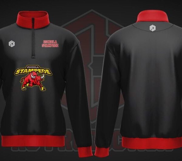 1/4 Zipper 2 (Black-Red)