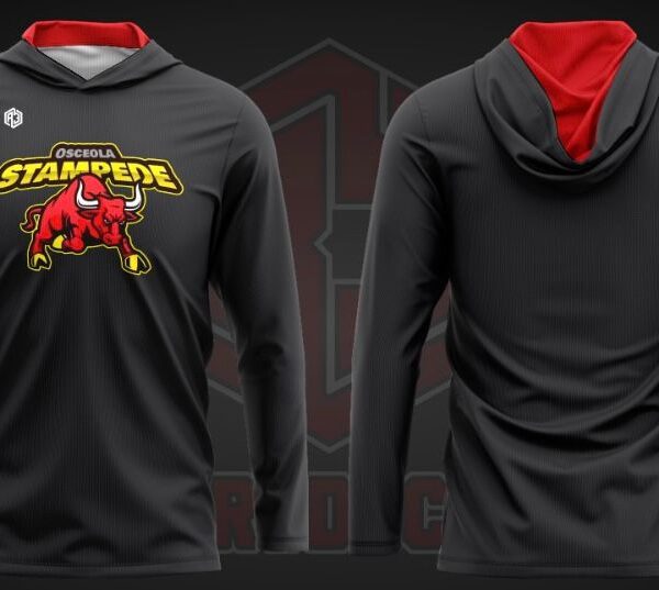 Osceola Stampede Hooded Shirt (Black-Red)
