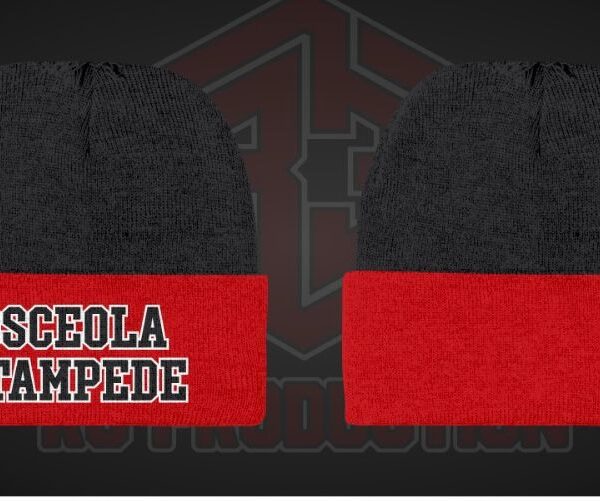 Beanie Cap (Black-Red)
