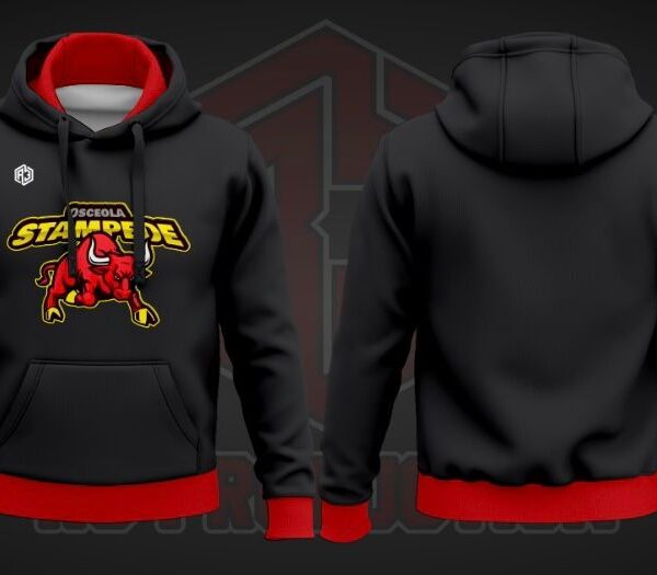 Osceola Stampede Hoodie (Black-Red)
