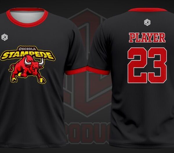 Osceola Stampede T-shirt black (Name & Number)
