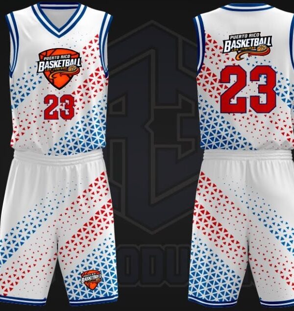 Puerto Rico Basketball Set (White)